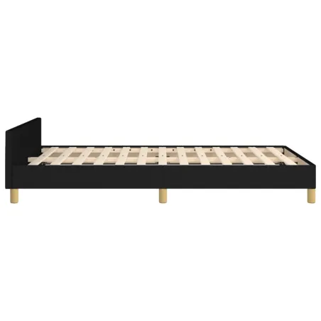 Cadre de lit sans matelas noir 120x200 cm tissu