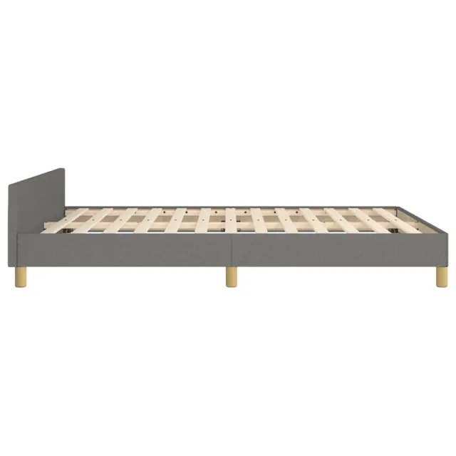 Cadre de lit sans matelas gris foncé 140x200 cm tissu
