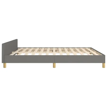 Cadre de lit sans matelas gris foncé 160x200 cm tissu