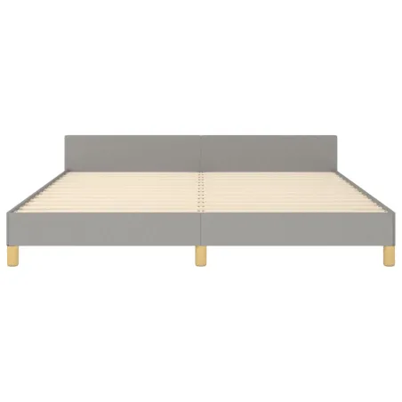 Cadre de lit sans matelas gris clair 180x200 cm tissu