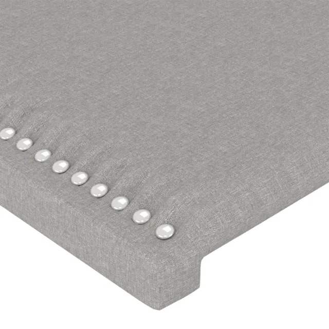 Cadre de lit sans matelas gris clair 200x200 cm tissu