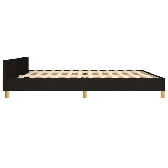 Cadre de lit sans matelas noir 200x200 cm tissu