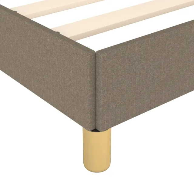 Cadre de lit sans matelas taupe 200x200 cm tissu