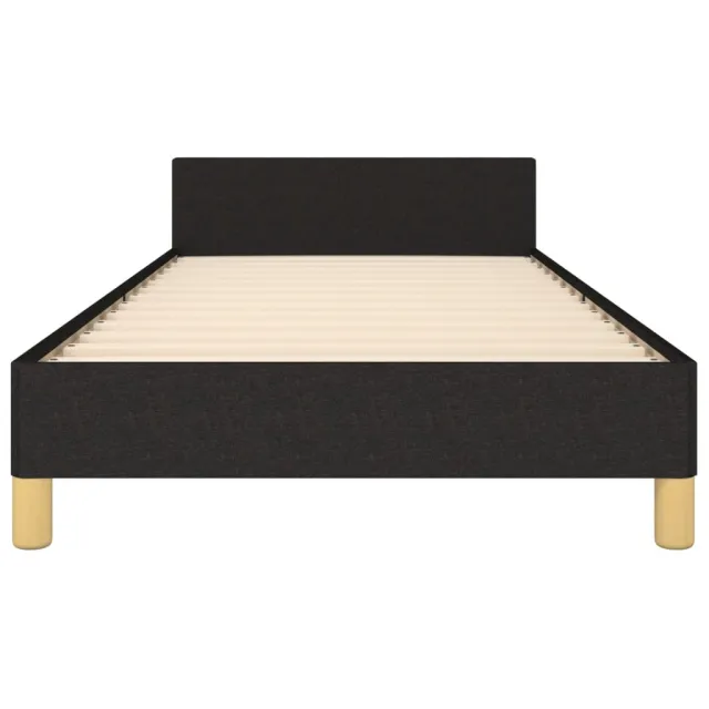 Cadre de lit sans matelas noir 80x200 cm tissu