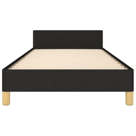 Cadre de lit sans matelas noir 80x200 cm tissu