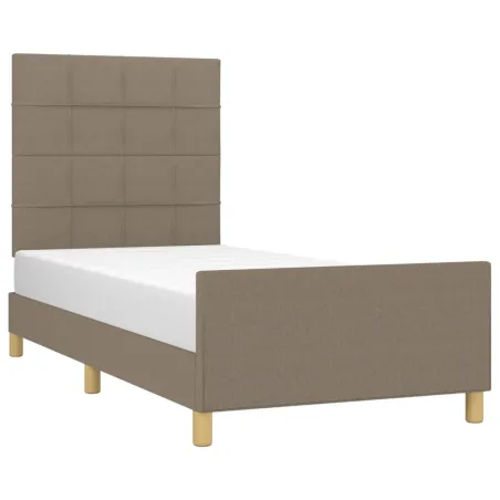 Cadre de lit sans matelas taupe 80x200 cm tissu