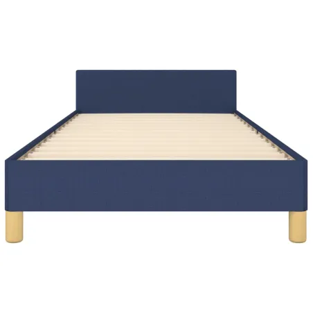 Cadre de lit sans matelas bleu 80x200 cm tissu