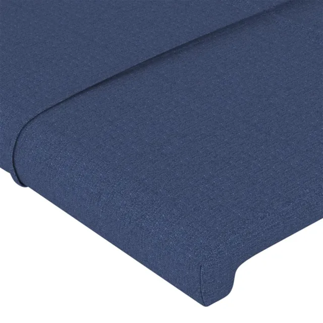 Cadre de lit sans matelas bleu 80x200 cm tissu