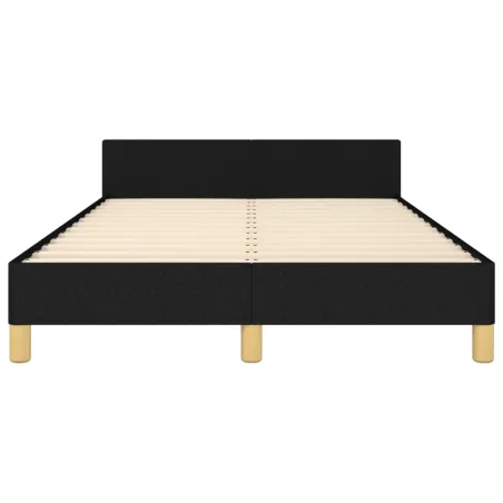 Cadre de lit sans matelas noir 120x200 cm tissu