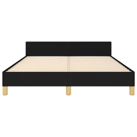 Cadre de lit sans matelas noir 140x190 cm tissu