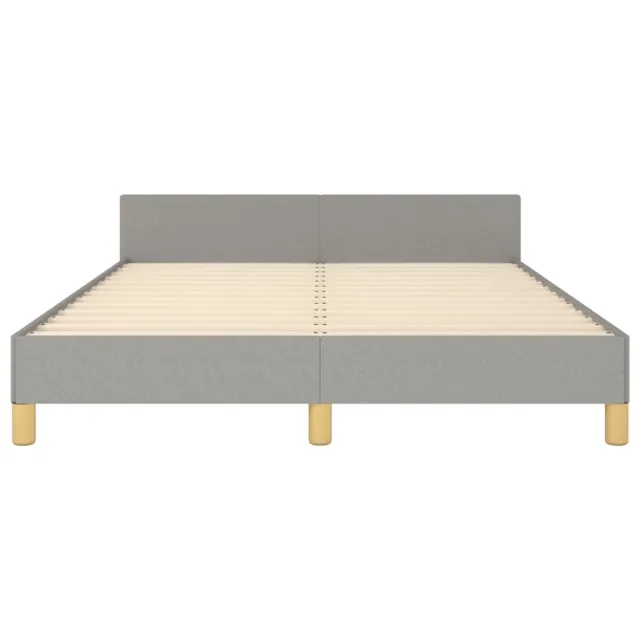 Cadre de lit sans matelas gris clair 140x200 cm tissu