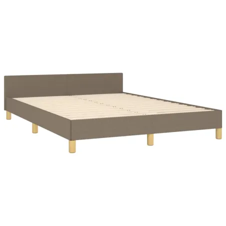 Cadre de lit sans matelas taupe 140x200 cm tissu