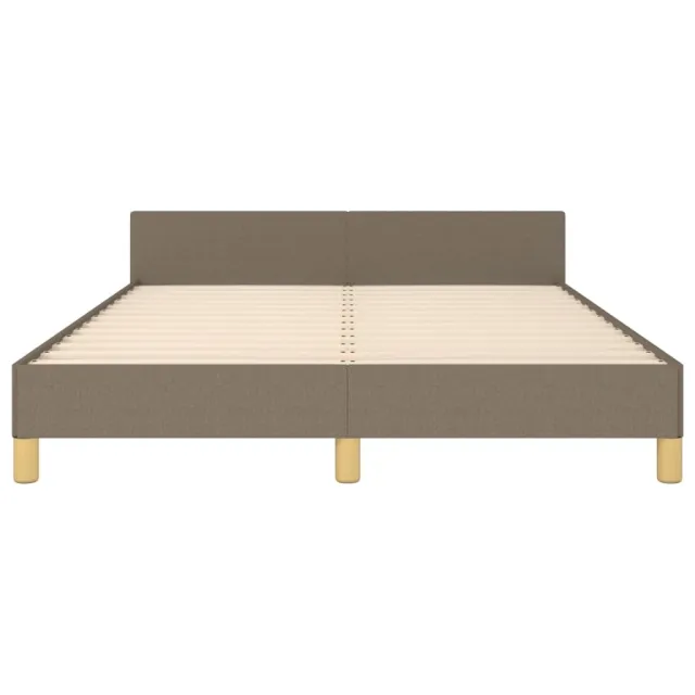 Cadre de lit sans matelas taupe 140x200 cm tissu
