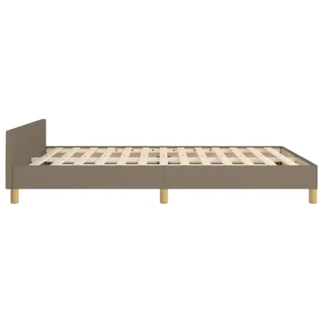 Cadre de lit sans matelas taupe 140x200 cm tissu