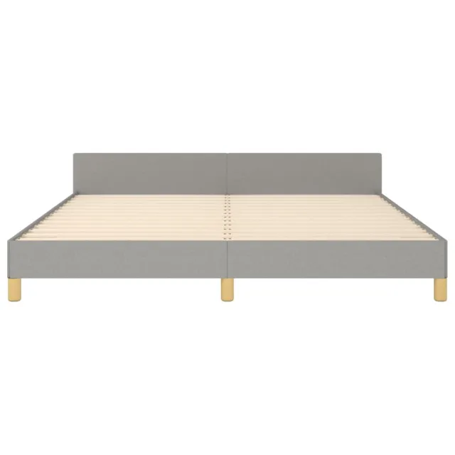 Cadre de lit sans matelas gris clair 160x200 cm tissu
