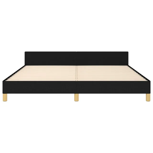 Cadre de lit sans matelas noir 160x200 cm tissu