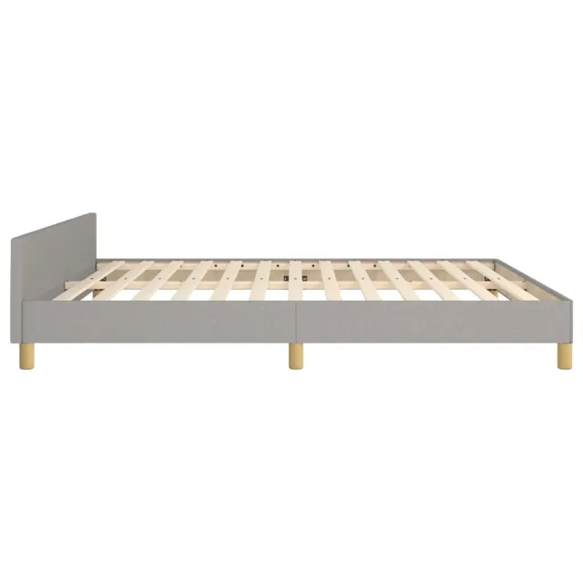 Cadre de lit sans matelas gris clair 180x200 cm tissu