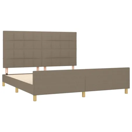 Cadre de lit sans matelas taupe 180x200 cm tissu