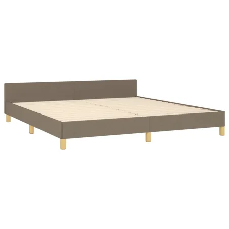 Cadre de lit sans matelas taupe 180x200 cm tissu