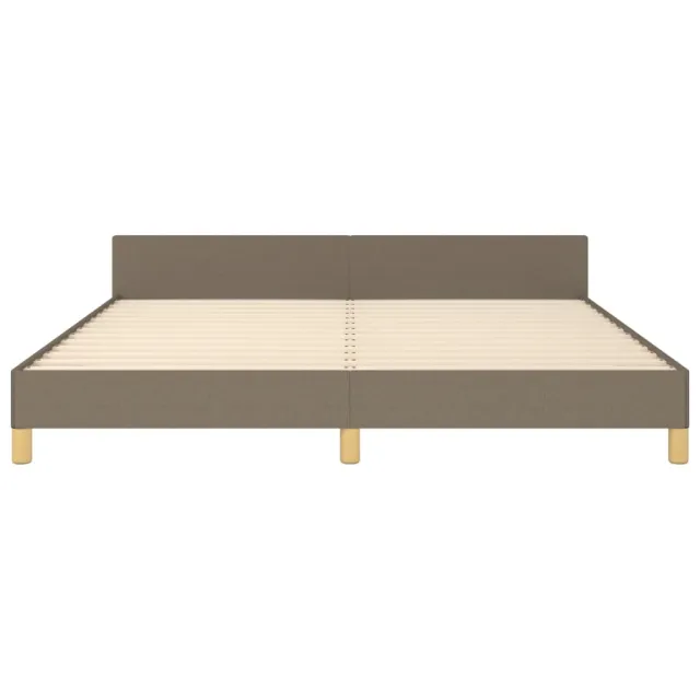 Cadre de lit sans matelas taupe 180x200 cm tissu