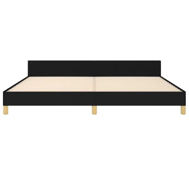 Cadre de lit sans matelas noir 200x200 cm tissu