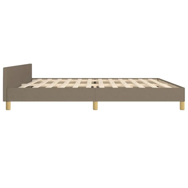 Cadre de lit sans matelas taupe 200x200 cm tissu