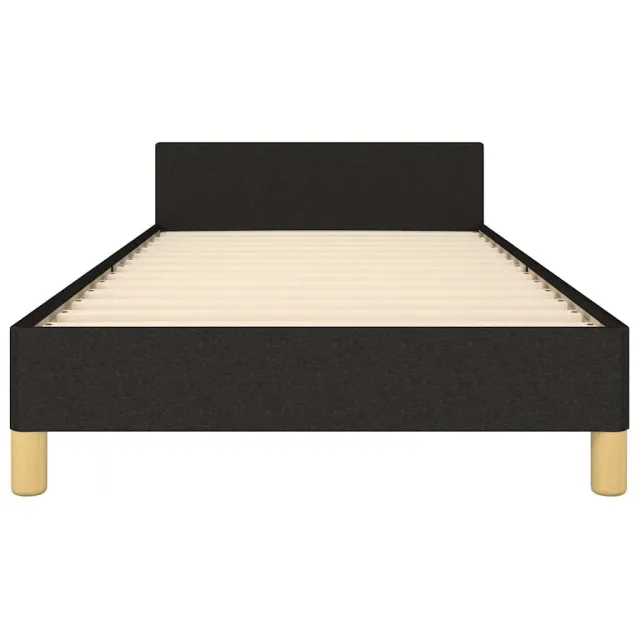 Cadre de lit sans matelas noir 80x200 cm tissu