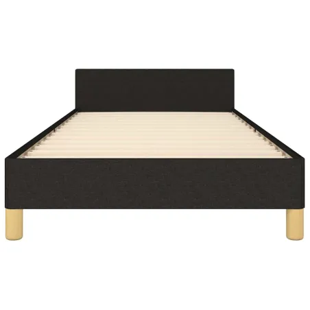 Cadre de lit sans matelas noir 80x200 cm tissu