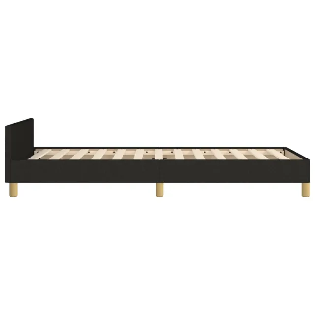 Cadre de lit sans matelas noir 80x200 cm tissu