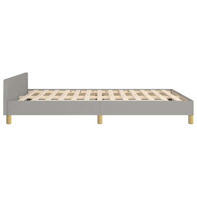 Cadre de lit sans matelas gris clair 140x200 cm tissu