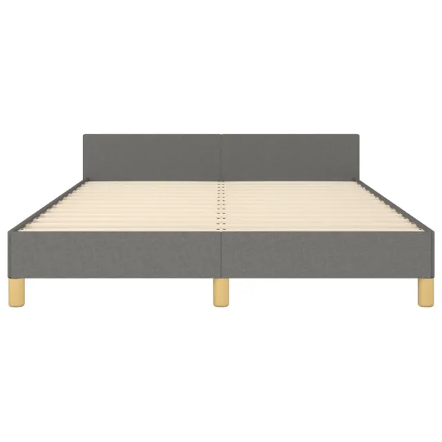 Cadre de lit sans matelas gris foncé 140x200 cm tissu