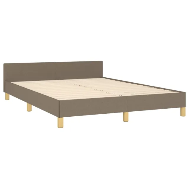 Cadre de lit sans matelas taupe 140x200 cm tissu