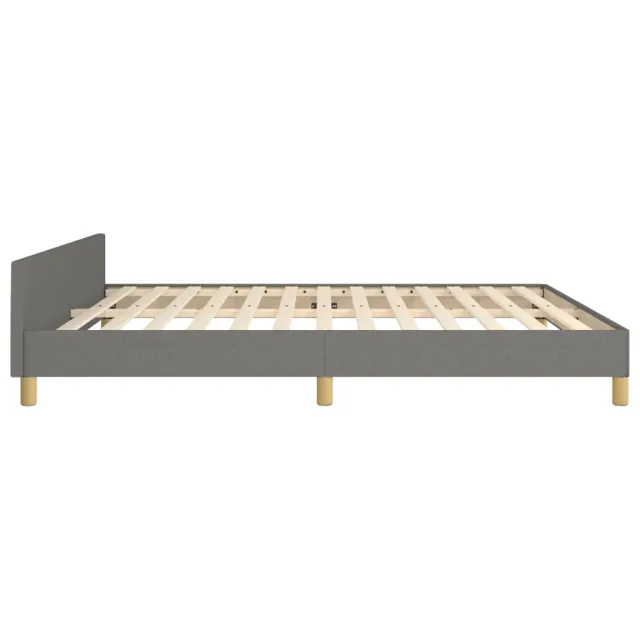 Cadre de lit sans matelas gris foncé 160x200 cm tissu