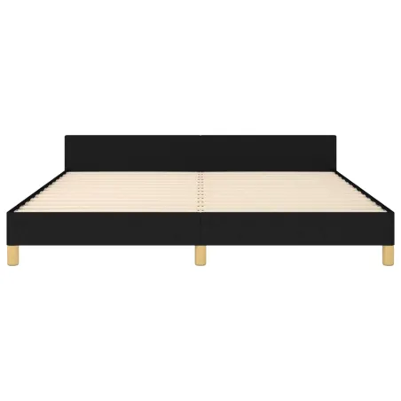 Cadre de lit sans matelas noir 160x200 cm tissu