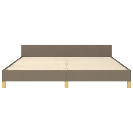 Cadre de lit sans matelas taupe 180x200 cm tissu