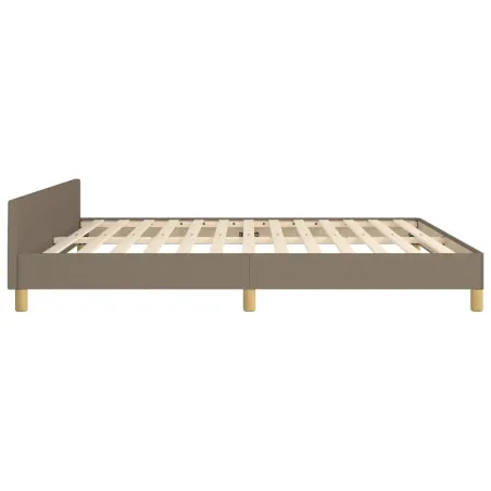 Cadre de lit sans matelas taupe 180x200 cm tissu