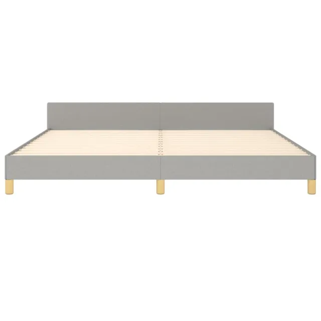 Cadre de lit sans matelas gris clair 200x200 cm tissu