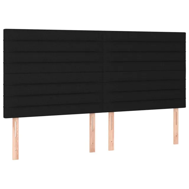 Cadre de lit sans matelas noir 200x200 cm tissu