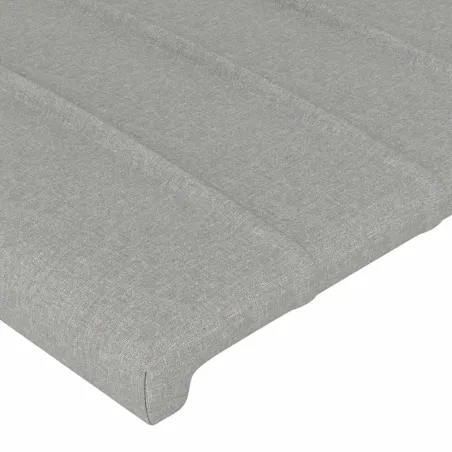 Cadre de lit sans matelas gris clair 80x200 cm tissu
