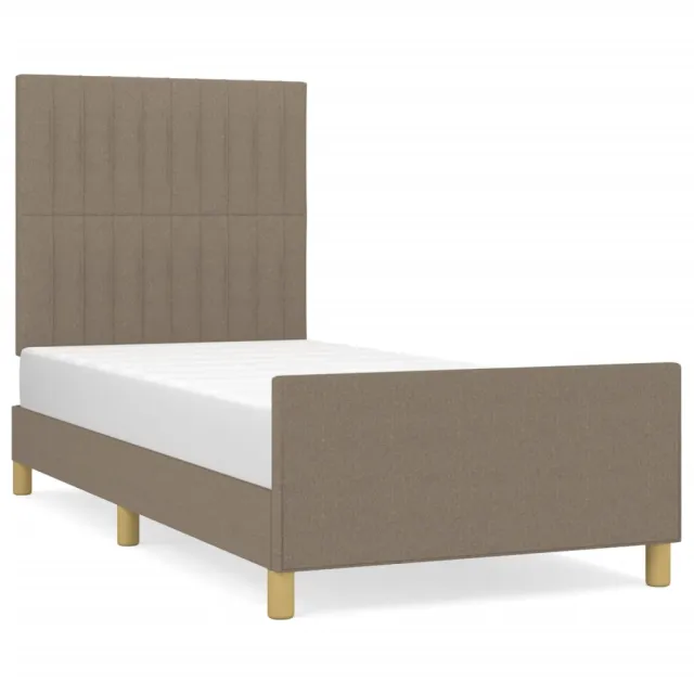 Cadre de lit sans matelas taupe 80x200 cm tissu