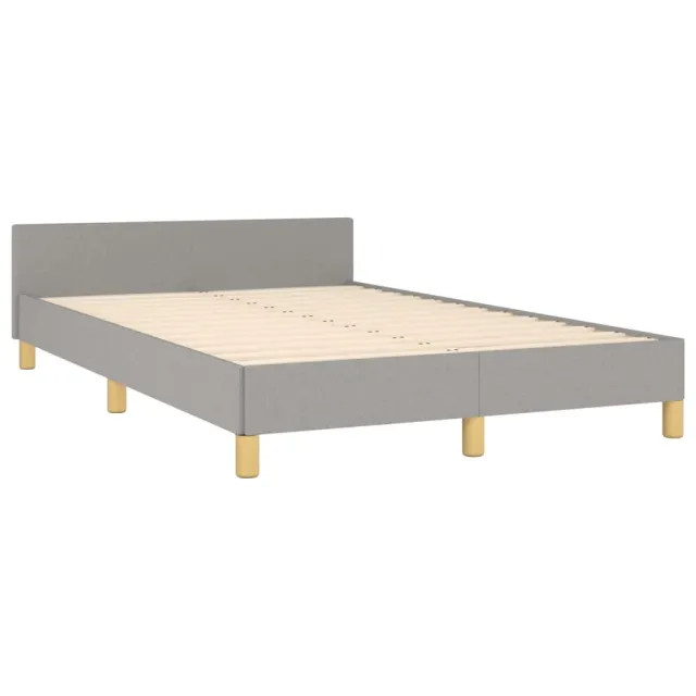 Cadre de lit sans matelas gris clair 120x200 cm tissu