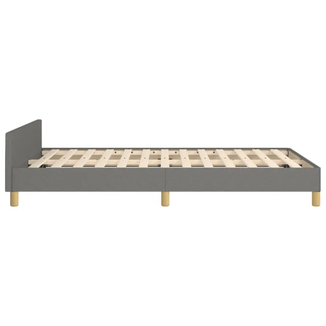 Cadre de lit sans matelas gris foncé 120x200 cm tissu