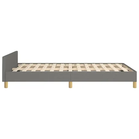 Cadre de lit sans matelas gris foncé 120x200 cm tissu