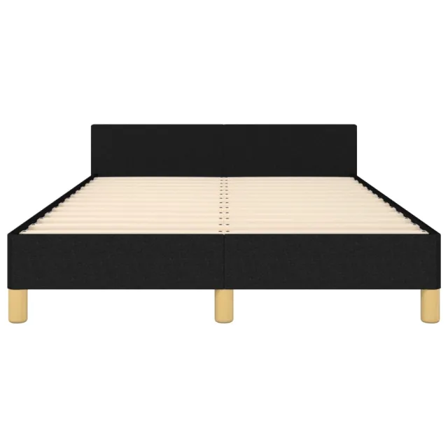 Cadre de lit sans matelas noir 120x200 cm tissu