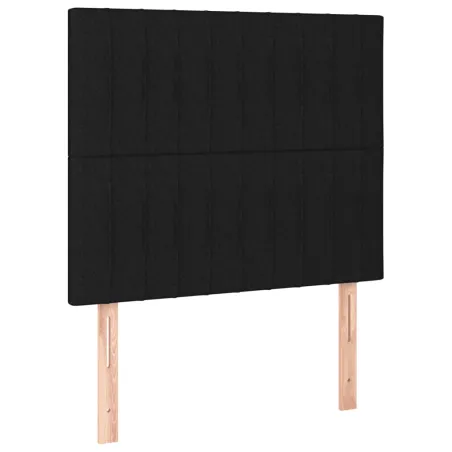 Cadre de lit sans matelas noir 120x200 cm tissu