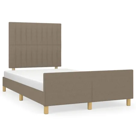 Cadre de lit sans matelas taupe 120x200 cm tissu