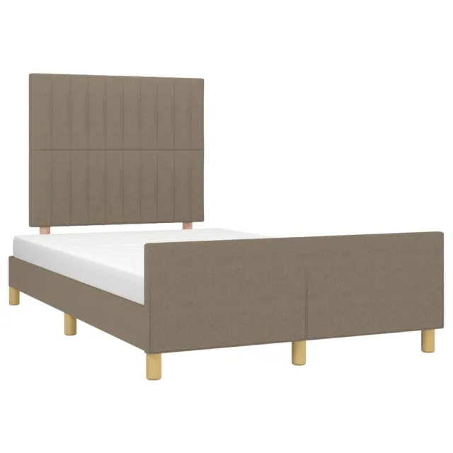 Cadre de lit sans matelas taupe 120x200 cm tissu