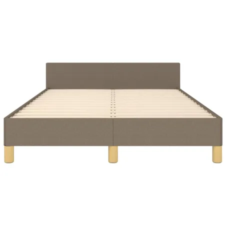 Cadre de lit sans matelas taupe 120x200 cm tissu