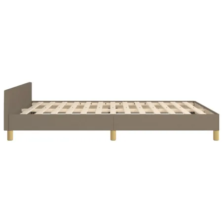 Cadre de lit sans matelas taupe 140x200 cm tissu