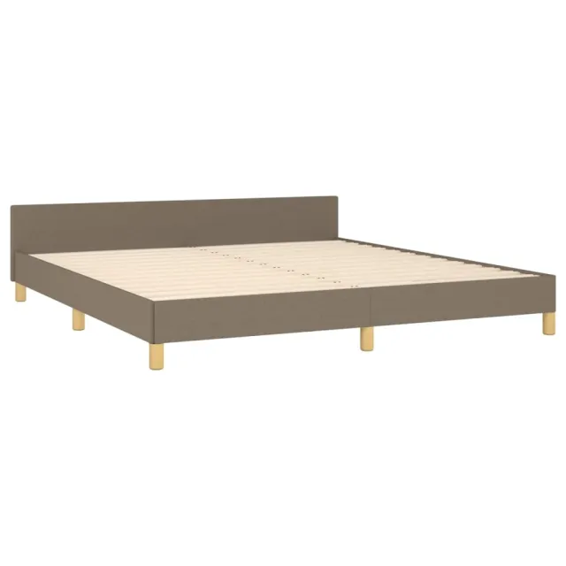 Cadre de lit sans matelas taupe 180x200 cm tissu